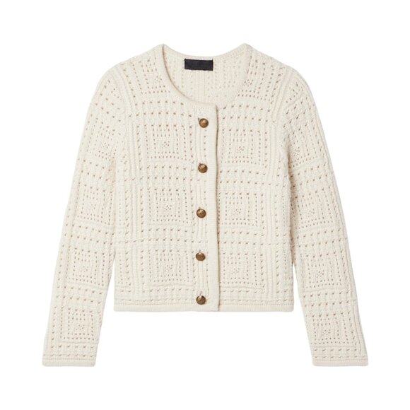 Nili Lotan Harry Sweater Jacket in Ivory - Picture 1 of 1